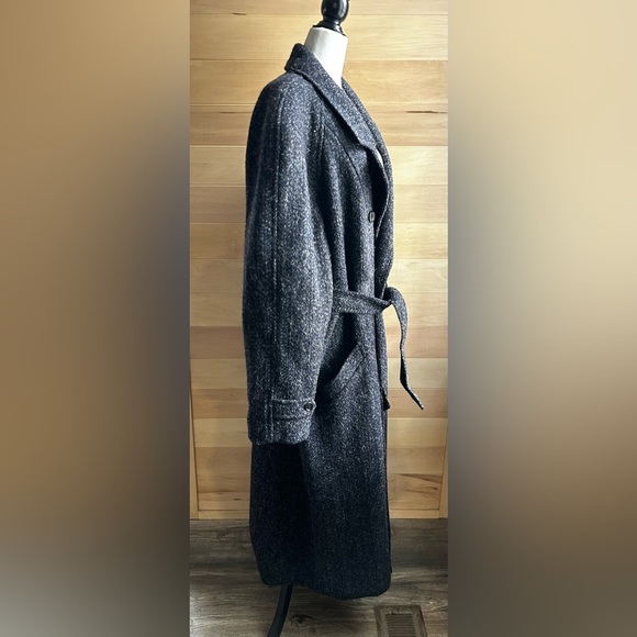 Women/Mens Charcoal Trench Coat made in Romania with wool, unisex - Picture 9 of 12